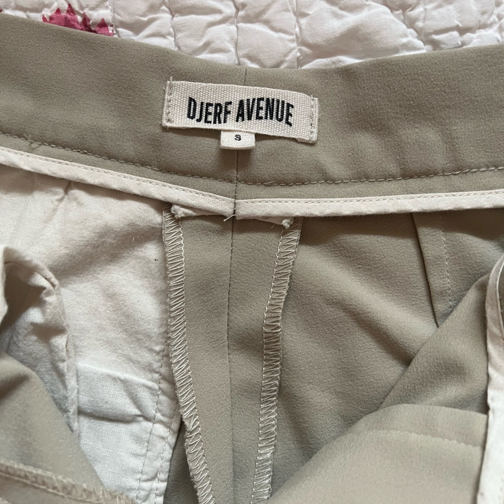 Djerf Avenue Cream Straight Leg Pants - Picture 5 of 8